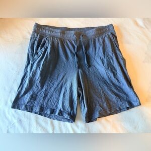 Crane Athletic Shorts Women Small Blue Gray Cotton Drawstring Lounge Shorts